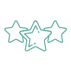 icon for job offer with stars